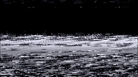 VHS Glitches Background, Flickering video signal interference, Black and White Vidéo 104710214