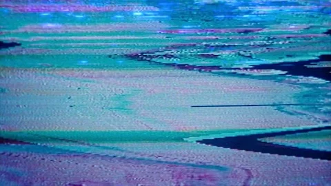 VHS Glitches Background, Flickering video signal interference and digital glitch Stock Footage