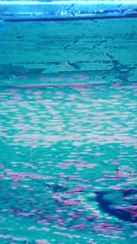 VHS Glitches Background, Flickering video signal interference. Vertical screen Stock-Footage 286207355