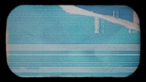 VHS Grain Distortion Glitch Scene Stock Footage 322608822