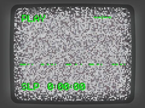 VHS gray Screen Intro Stock Illustration