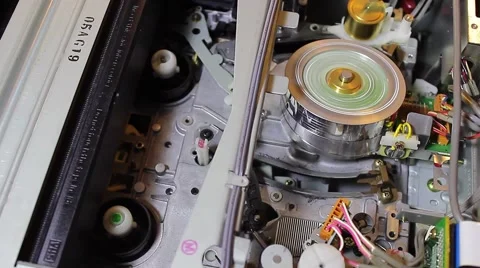 VHS HOME VIDEOTAPE LOADING IN VCR Stock Footage 50685605