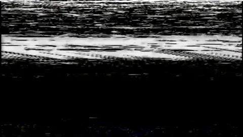 VHS Horizontal Video Glitches Background, Black screen 스톡 동영상 106885561
