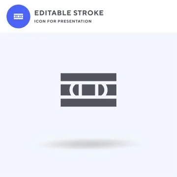 Vhs icon vector, filled flat sign, solid pictogram isolated on white, logo Stock Illustration