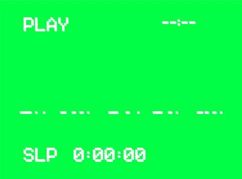 VHS intro screen of a videotape player retro 80s Stock Illustration