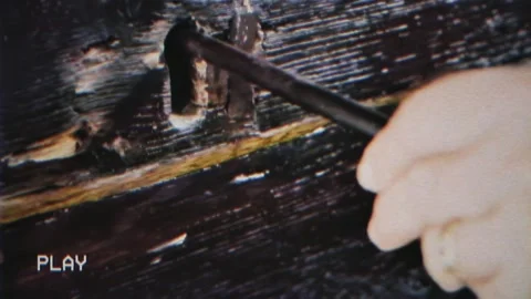 VHS key old trunk slomo insert Stock Footage 336363944
