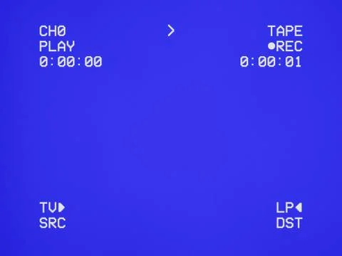 VHS LCD deck tv tape blank clean Stock Illustration