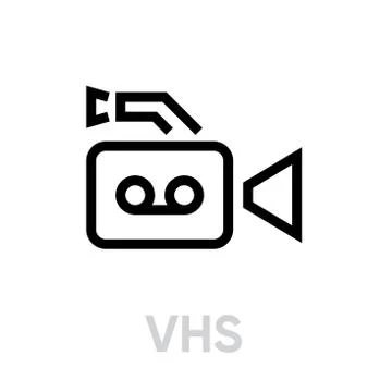 VHS line icon. Editable Vector Outline. Stock-Illustration