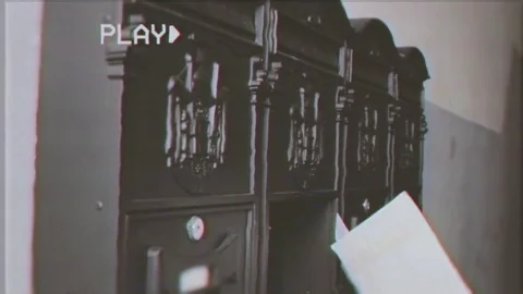 VHS mailbox letters full emptying MS Stock Footage 73420417