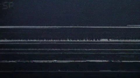 VHS  noise defects and defects, glitches and artifacts from an old recording. Stock Footage 168468275