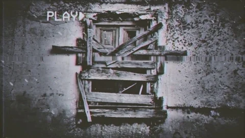 VHS Old window rain | Stock Video | Pond5