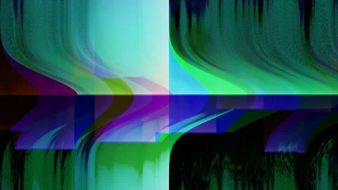VHS pause effect, anaglyph diffractions, distortions on analog tv screen, loop Stock Footage 118331696