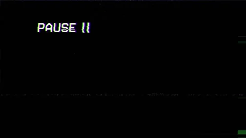 VHS Pause Glitch Animation Retro Tape Static Noise Effect Stock Footage 335609370