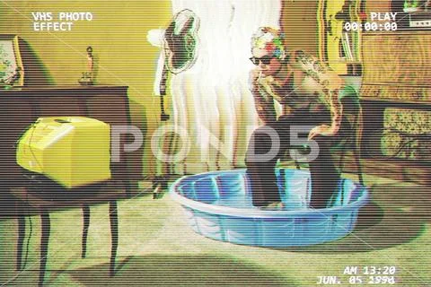 VHS Photo Effect PSD Template