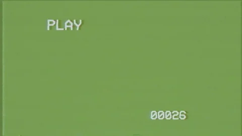 VHS play bad 30 seconds timer green Stock Footage 82235318