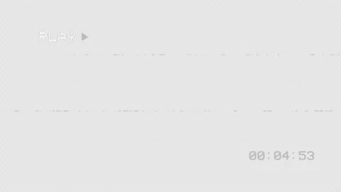 VHS Play Button UI Overlay Retro Video Player Interface Transparent Alpha Video stock 330121823