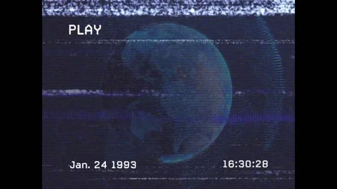 VHS PLAY indicator marking Jan 스톡 동영상 328300514