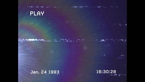 VHS playback starting, glitch feed showing Jan Vídeo Stock 328584293