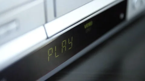 VHS Player-close-up on display MVI-4719 Stock Footage 1043073