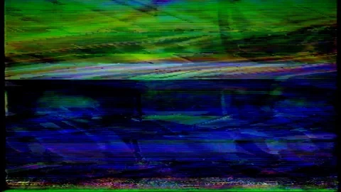 VHS real defects noise and artifacts, glitches from an old tape Video stock 103579938
