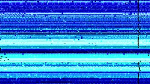VHS real defects noise and artifacts, glitches from an old tape, black screen Stock Footage 201394528