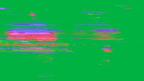 VHS real Defects Noise and Artifacts on a green screen. Vídeos de archivo 288574779