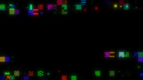 VHS real defects noise, glitches from an old tape, colorful. Damaged broken tv Stock Footage 115532787