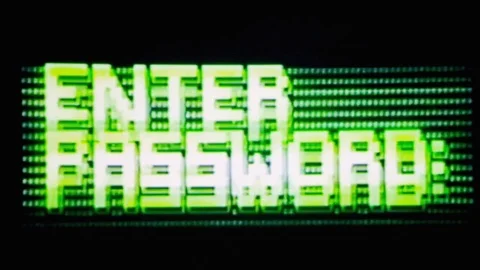 VHS real enter password glitch Stock Footage 79006074