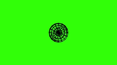 VHS Retro Nostalgia Wired Torus Animation on Green Screen – Y2K Aesthetic Lo-Fi  库存影片 331481818