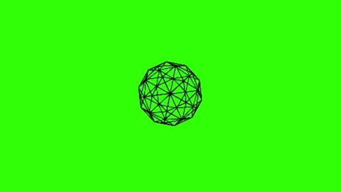 VHS Retro Nostalgia Wired Torus Animation on Green Screen – Y2K Aesthetic Lo-Fi  库存影片 331481834