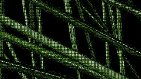 VHS screen effect with slowly moving 3D lines on a black background. Motion Stock Illustration