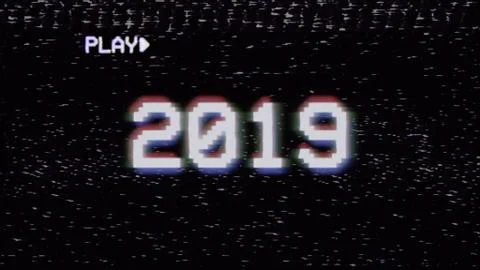 VHS screen stylish 2019 Illustrazione stock