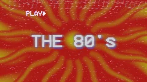 VHS screen stylish the 80s 库存插图