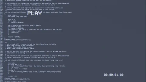 VHS Source code scrolling one side Stock Footage 80743172