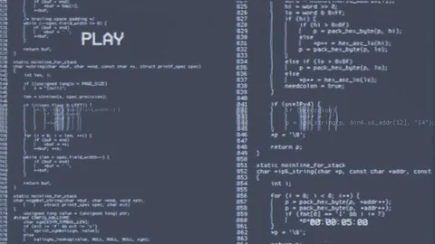 VHS Source code scrolling two sides Stock Footage 80743673