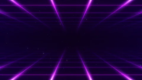 VHS Synthwave wireframe net seamless loop. Abstract digital background. 80s, 90s Stock-Footage 242507473