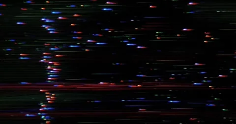 VHS Tape Glitch with Distorted Scanlines Stock Footage 319865291