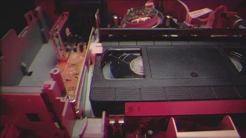 VHS Tape Horror Playing in a VCR Dolly F... | Stock Video | Pond5