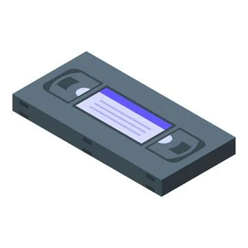 Vhs tape icon isometric vector. Old cassette Stock Illustration