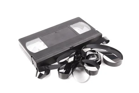 VHS tape isolated on a white background Stock Photos