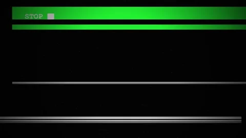 VHS tape playing Fast Forward Screen with Static Noise on Black Background Stock Footage 340301209