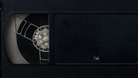 VHS Tape Playing Stock Footage 75754098