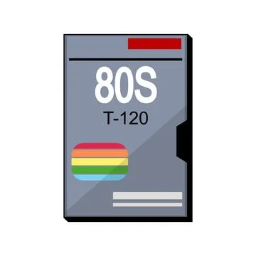 Vhs tape representing 80s retro video entertainment イラスト素材