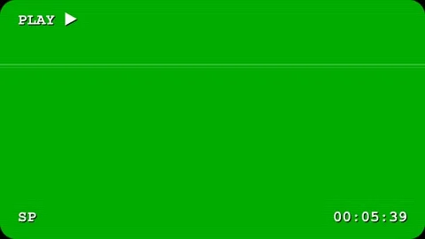 VHS Video Playback Interface with Timecode on Green Screen 4K Stock-Footage 338328545