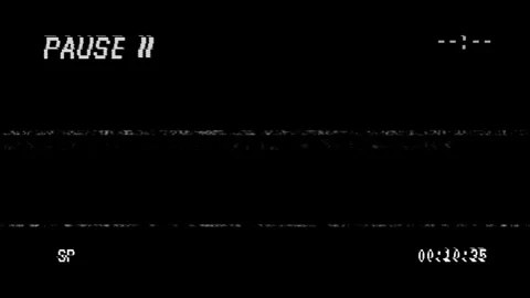 VHS Video Tape Pause Screen with Static Distortion and Analog Noise 스톡 동영상 345891586