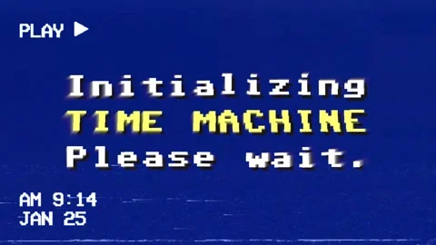 VHS videogame init time machine Stock Footage 254150978