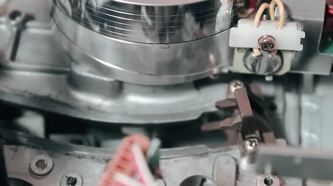 VHS Videotape Loading Over Head Drum Stock Footage 50685627