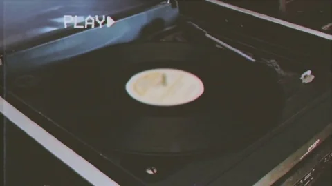 VHS Vinyl disc playing 1 Stock Footage