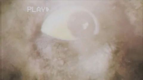 VHS Zombie in hell smoke Stock Footage 74403764