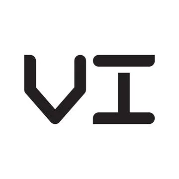 Vi initial letter vector logo icon Ilustração Stock
